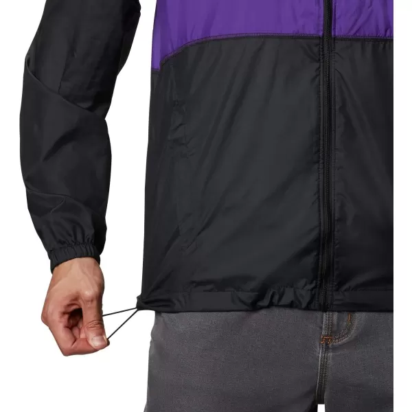 Columbia Mens CLG Flash Forward JacketLSU Tigers Lsu  Black Vivid Purple