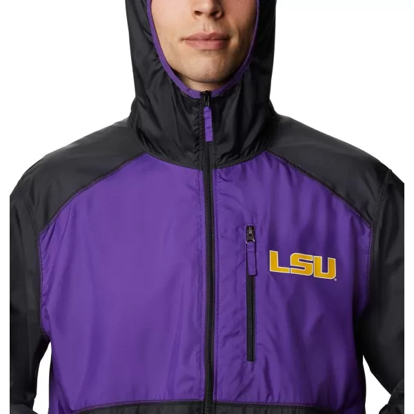 Columbia Mens CLG Flash Forward JacketLSU Tigers Lsu  Black Vivid Purple