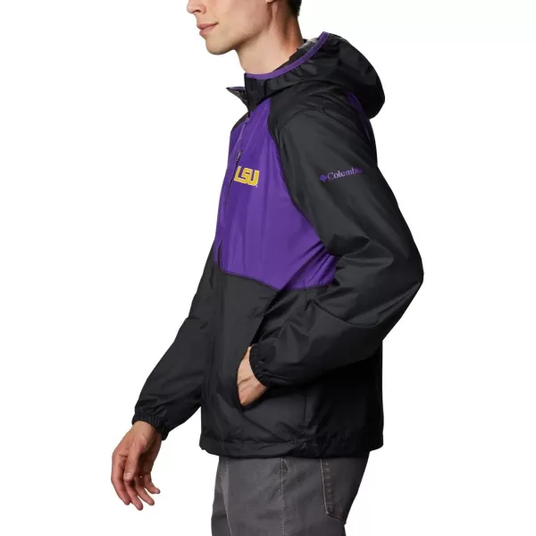 Columbia Mens CLG Flash Forward JacketLSU Tigers Lsu  Black Vivid Purple