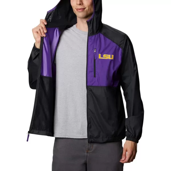 Columbia Mens CLG Flash Forward JacketLSU Tigers Lsu  Black Vivid Purple