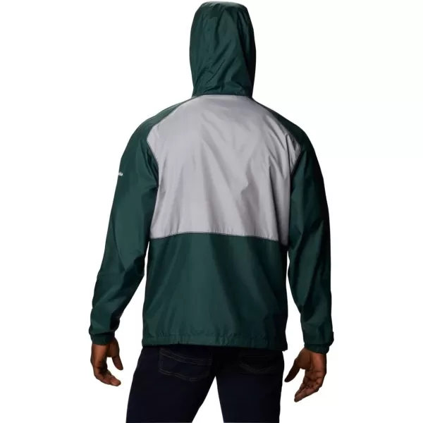 Columbia Mens CLG Flash Forward JacketMichigan State Spartans Ms  Spruce Columbia Grey