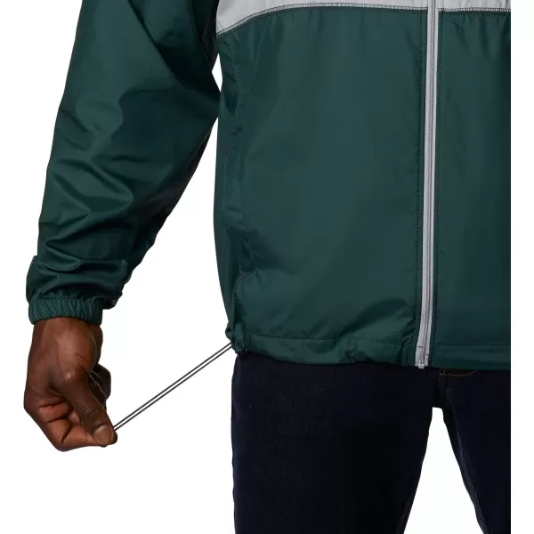 Columbia Mens CLG Flash Forward JacketMichigan State Spartans Ms  Spruce Columbia Grey