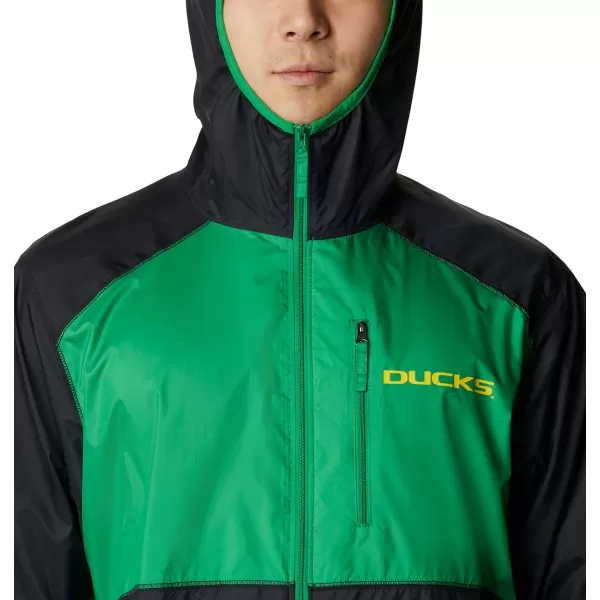 Columbia Mens CLG Flash Forward JacketOregon Ducks Uo  Black Fuse Green