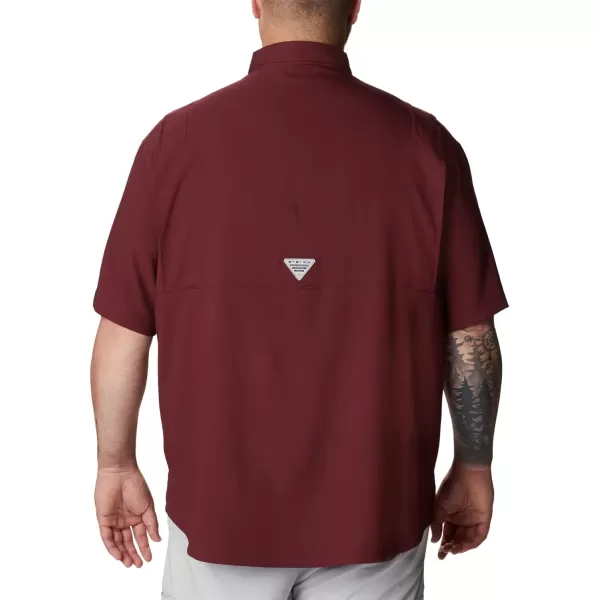 Columbia Mens CLG Tamiami Short Sleeve ShirtTexas AampM Aggies Tam  Maroon
