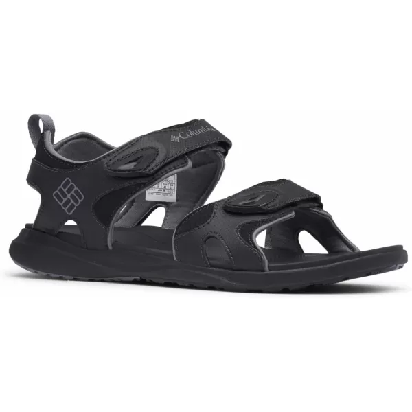 Columbia Mens COLUMBIA 2 STRAP Sandal BlackTi Grey Steel 15 Regular USBlackTitanium Grey Steel