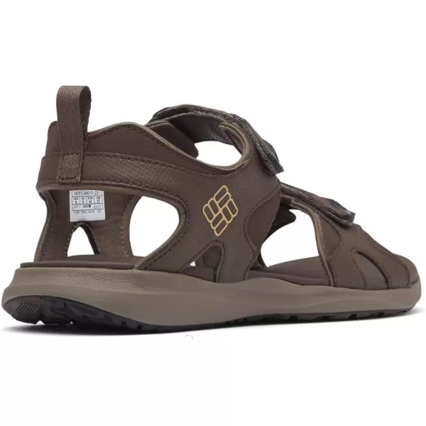 Columbia Mens COLUMBIA 2 STRAP Sandal BlackTi Grey Steel 15 Regular USCordovanCurry