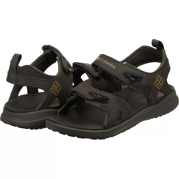 Columbia Mens COLUMBIA 2 STRAP Sandal BlackTi Grey Steel 15 Regular USCordovanCurry