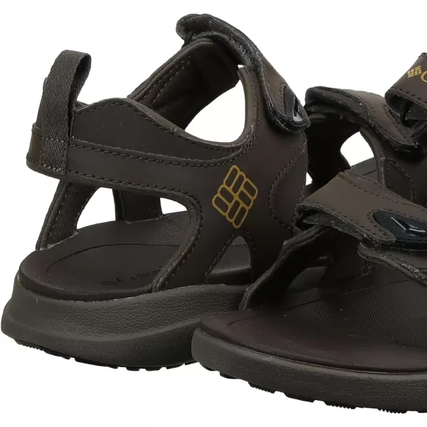 Columbia Mens COLUMBIA 2 STRAP Sandal BlackTi Grey Steel 15 Regular USCordovanCurry