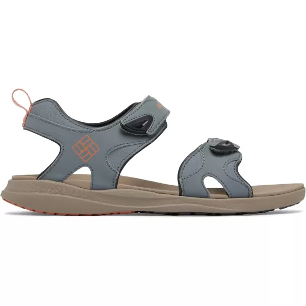 Columbia Mens COLUMBIA 2 STRAP Sandal BlackTi Grey Steel 15 Regular USGraphiteOwl