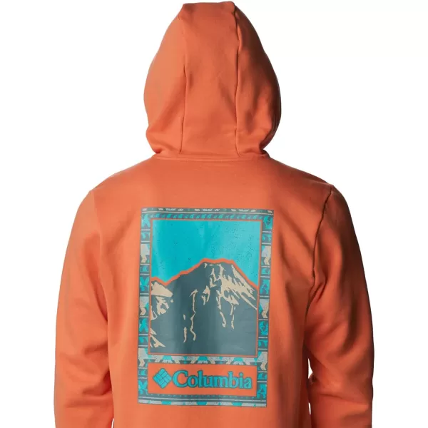 Columbia Mens CSC Graphic HoodieDesert OrangeBordered Beauty