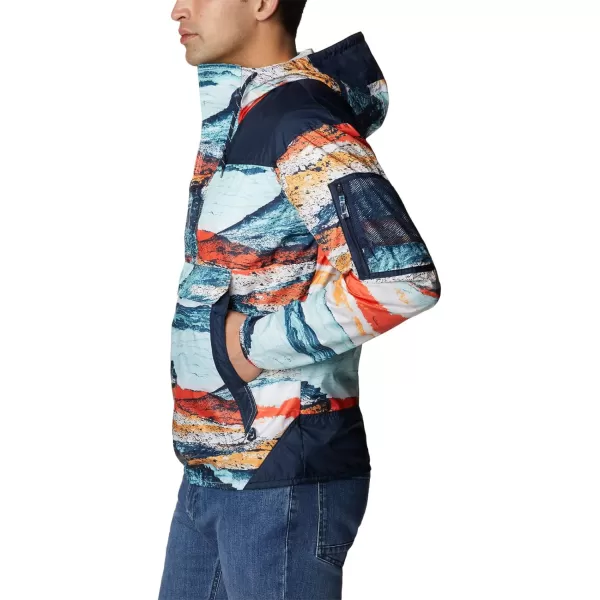 Columbia Mens Challenger WindbreakerIcy Morn Hyper Nature PrintColl Navy