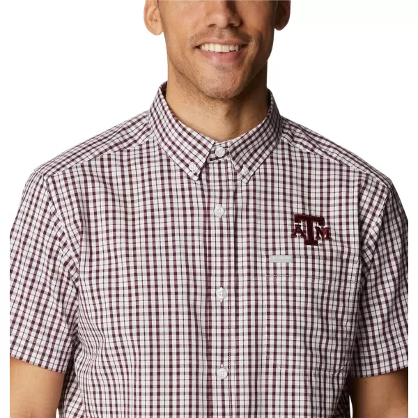 Columbia Mens Collegiate Rapid Rivers Short Sleeve ShirtTexas AampM Aggies Team Color