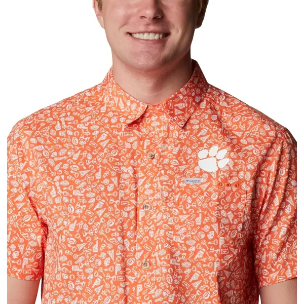 Columbia Mens Collegiate Super Slack Tide ShirtClemson Tigers Alternate Team Color