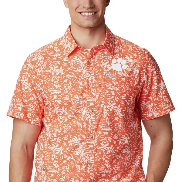 Columbia Mens Collegiate Super Slack Tide ShirtClemson Tigers Team Color