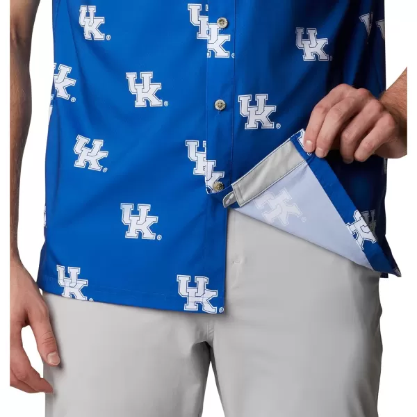 Columbia Mens Collegiate Super Slack Tide ShirtKentucky Wildcats Uk  Azul Logo Print