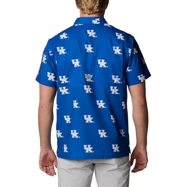 Columbia Mens Collegiate Super Slack Tide ShirtKentucky Wildcats Uk  Azul Logo Print