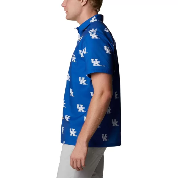 Columbia Mens Collegiate Super Slack Tide ShirtKentucky Wildcats Uk  Azul Logo Print