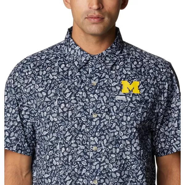 Columbia Mens Collegiate Super Slack Tide ShirtMichigan Wolverines Alternate Team Color