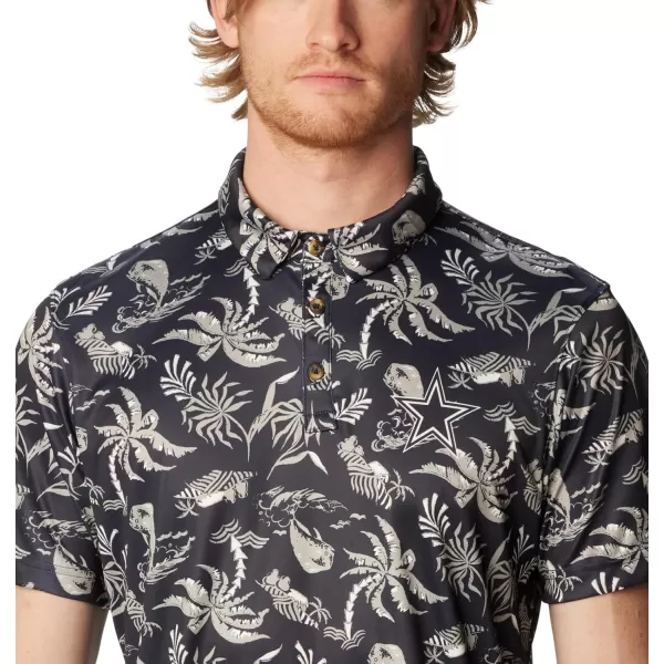 Columbia Mens Collegiate Super Terminal Tackle PoloDc  Collegiate Navy Dorado Isle Print