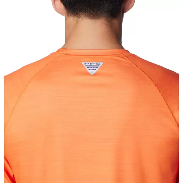 Columbia Mens Collegiate Terminal Tackle Heather Long Sleeve ShirtAub  Spark Orange Heather