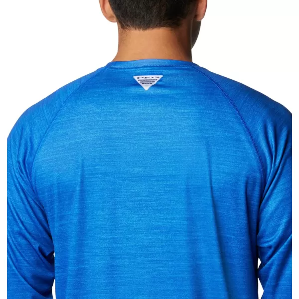 Columbia Mens Collegiate Terminal Tackle Heather Long Sleeve ShirtFla  Azul Heather