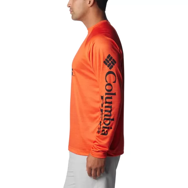Columbia Mens Collegiate Terminal Tackle Heather Long Sleeve ShirtOsu  Tangy Orange Heather