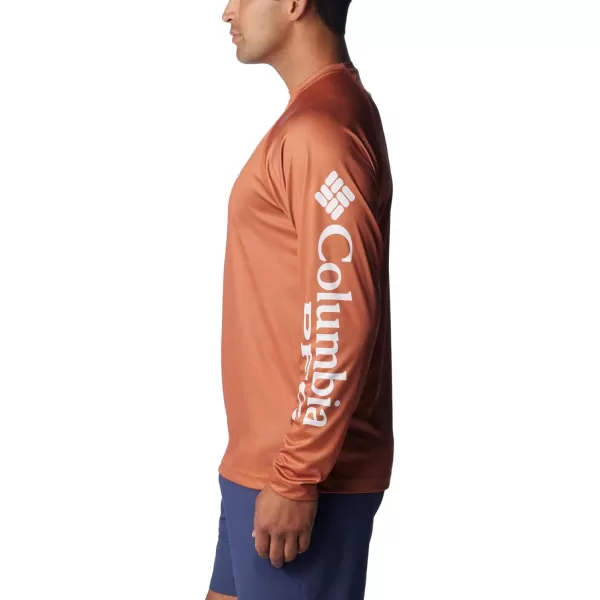 Columbia Mens Collegiate Terminal Tackle Heather Long Sleeve ShirtTex  Cedar Heather