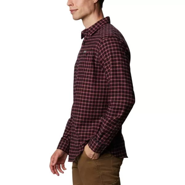 Columbia Mens Cornell Woods Flannel Long Sleeve ShirtBlack Plaid