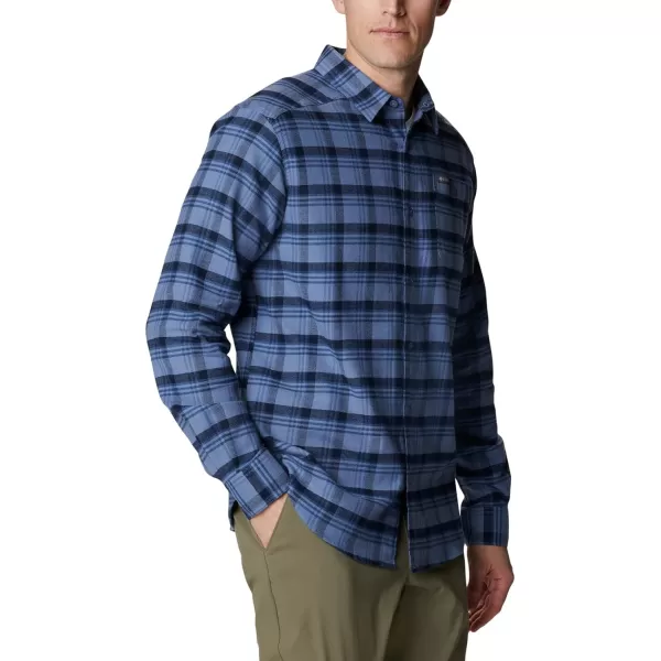 Columbia Mens Cornell Woods Flannel Long Sleeve ShirtBluestone Med Window Tartan