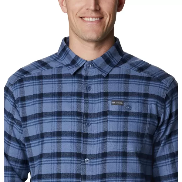 Columbia Mens Cornell Woods Flannel Long Sleeve ShirtBluestone Med Window Tartan