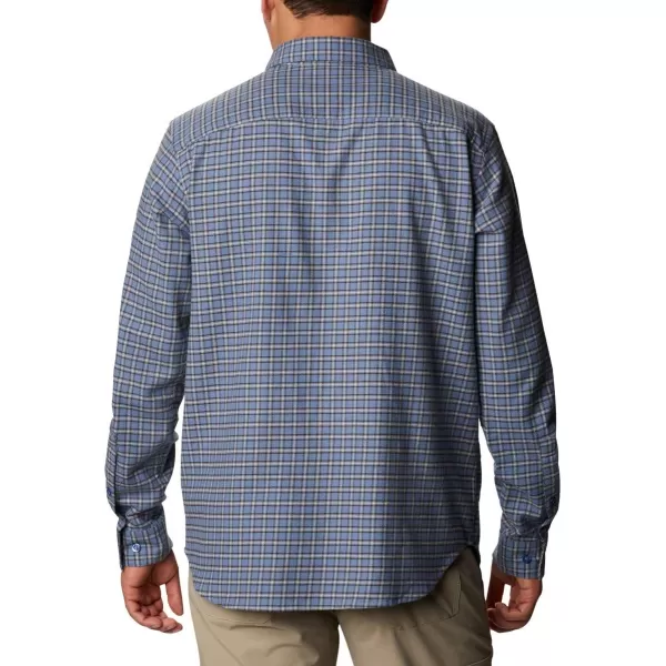 Columbia Mens Cornell Woods Flannel Long Sleeve ShirtBluestone Plaid