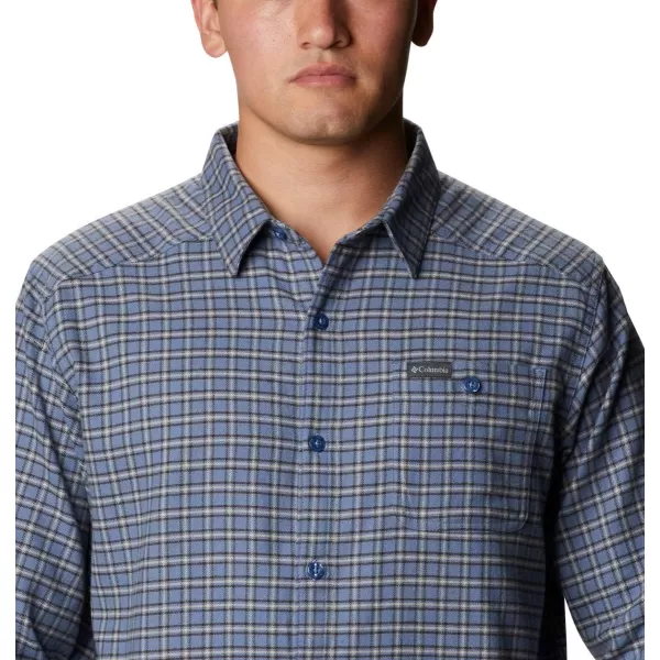 Columbia Mens Cornell Woods Flannel Long Sleeve ShirtBluestone Plaid