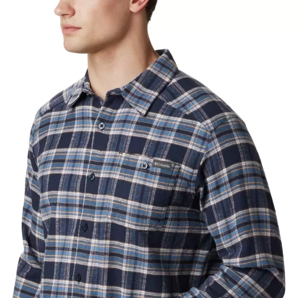 Columbia Mens Cornell Woods Flannel Long Sleeve ShirtCollegiate Navy Medium Tartan