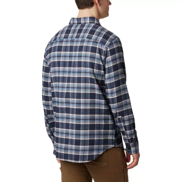 Columbia Mens Cornell Woods Flannel Long Sleeve ShirtCollegiate Navy Medium Tartan