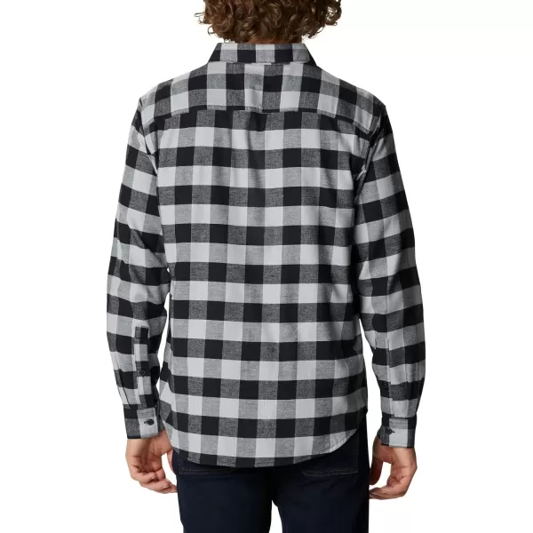 Columbia Mens Cornell Woods Flannel Long Sleeve ShirtColumbia Grey Buffalo Check