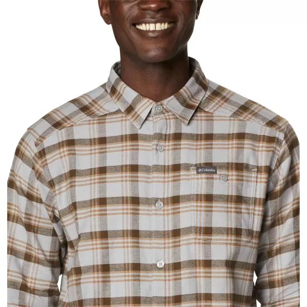 Columbia Mens Cornell Woods Flannel Long Sleeve ShirtColumbia Grey Med Window Tartan