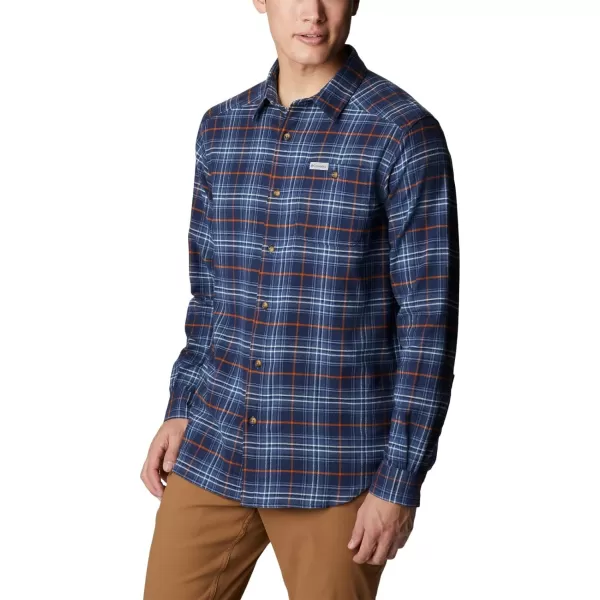 Columbia Mens Cornell Woods Flannel Long Sleeve ShirtDark Mountain Multi Tartan