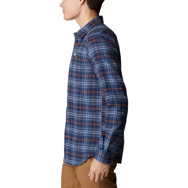 Columbia Mens Cornell Woods Flannel Long Sleeve ShirtDark Mountain Multi Tartan