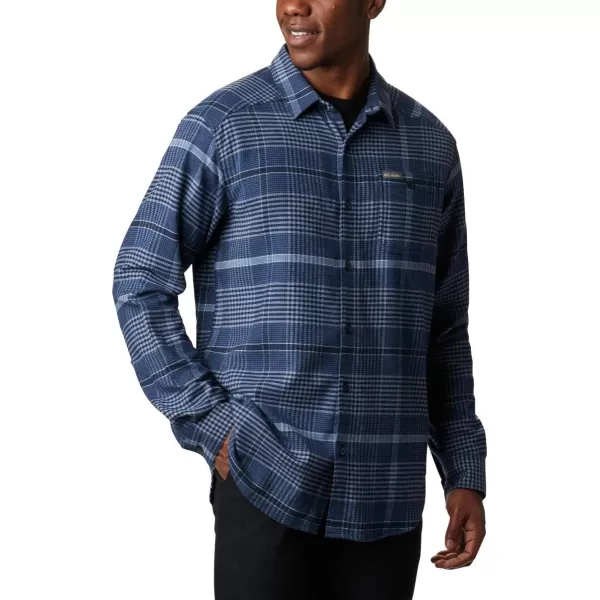 Columbia Mens Cornell Woods Flannel Long Sleeve ShirtNight Tide Ombre Plaid