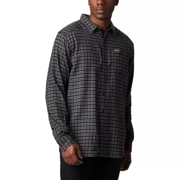 Columbia Mens Cornell Woods Flannel Long Sleeve ShirtNimbus Grey Plaid