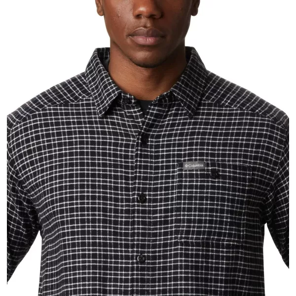 Columbia Mens Cornell Woods Flannel Long Sleeve ShirtNimbus Grey Plaid