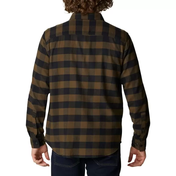 Columbia Mens Cornell Woods Flannel Long Sleeve ShirtOlive Green Buffalo Check