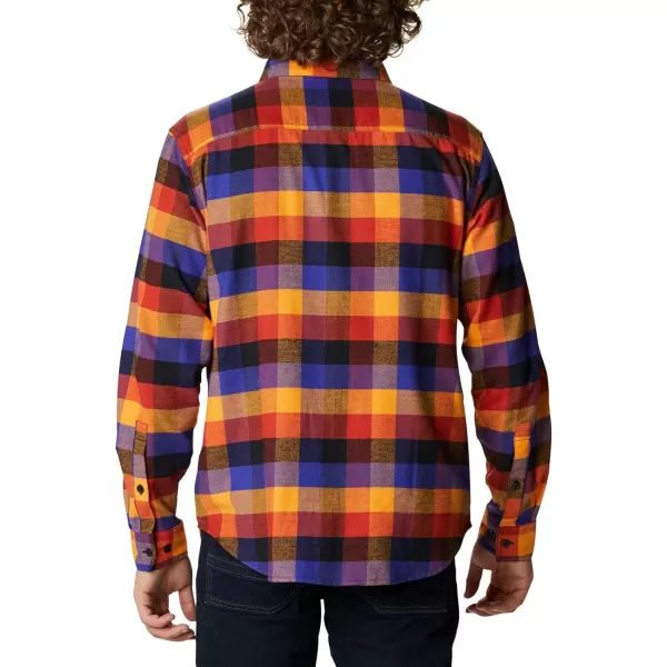 Columbia Mens Cornell Woods Flannel Long Sleeve ShirtPurple Quartz Multi Buffalo Check