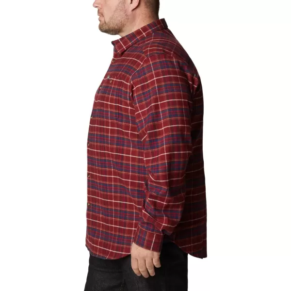 Columbia Mens Cornell Woods Flannel Long Sleeve ShirtRed Jasper Multi Tartan