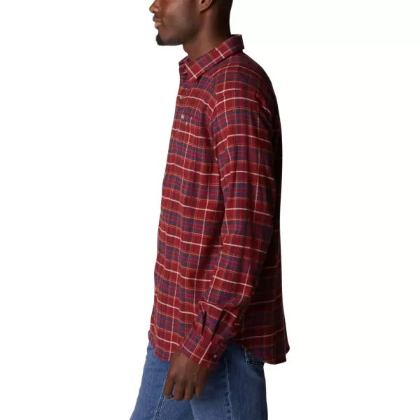 Columbia Mens Cornell Woods Flannel Long Sleeve ShirtRed Jasper Multi Tartan