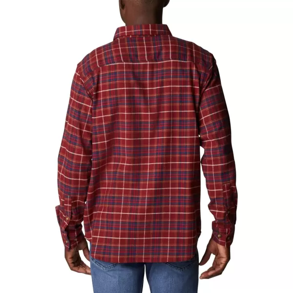 Columbia Mens Cornell Woods Flannel Long Sleeve ShirtRed Jasper Multi Tartan