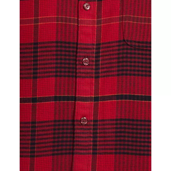 Columbia Mens Cornell Woods Flannel Long Sleeve ShirtRed Jasper Ombre Plaid