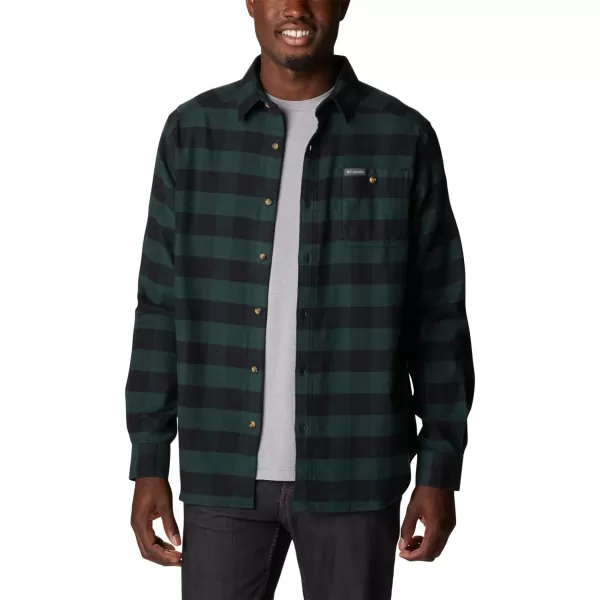 Columbia Mens Cornell Woods Flannel Long Sleeve ShirtSpruce Buffalo Check