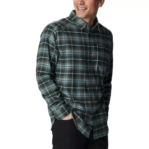 Columbia Mens Cornell Woods Flannel Long Sleeve ShirtSpruce Multi Tartan