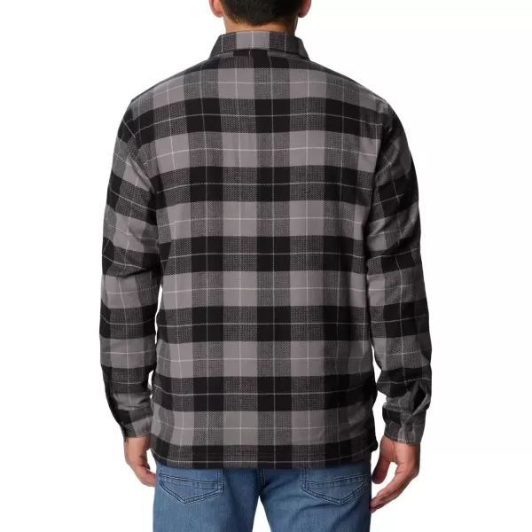 Columbia Mens Cornell Woods Fleece Lined Shirt JacketCity GreyBlue Stone Woodsman Tartan